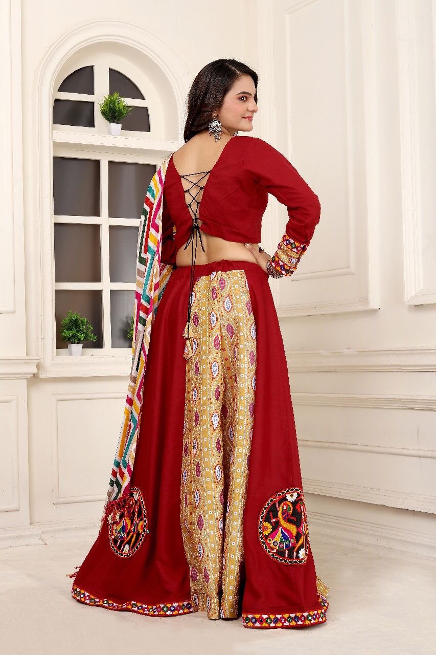 Heavy Ready-to-Wear Navratri Rayon Lehenga Choli Set