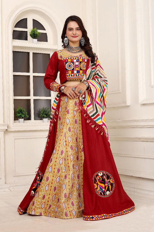 Heavy Ready-to-Wear Navratri Rayon Lehenga Choli Set