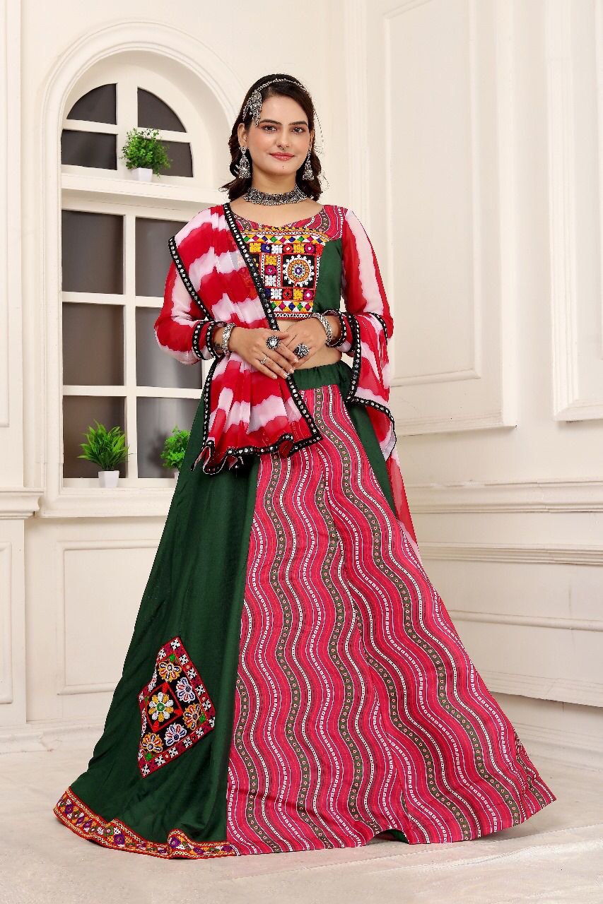 Traditional  Ready To Wear Cotton Lehenga Choli Set