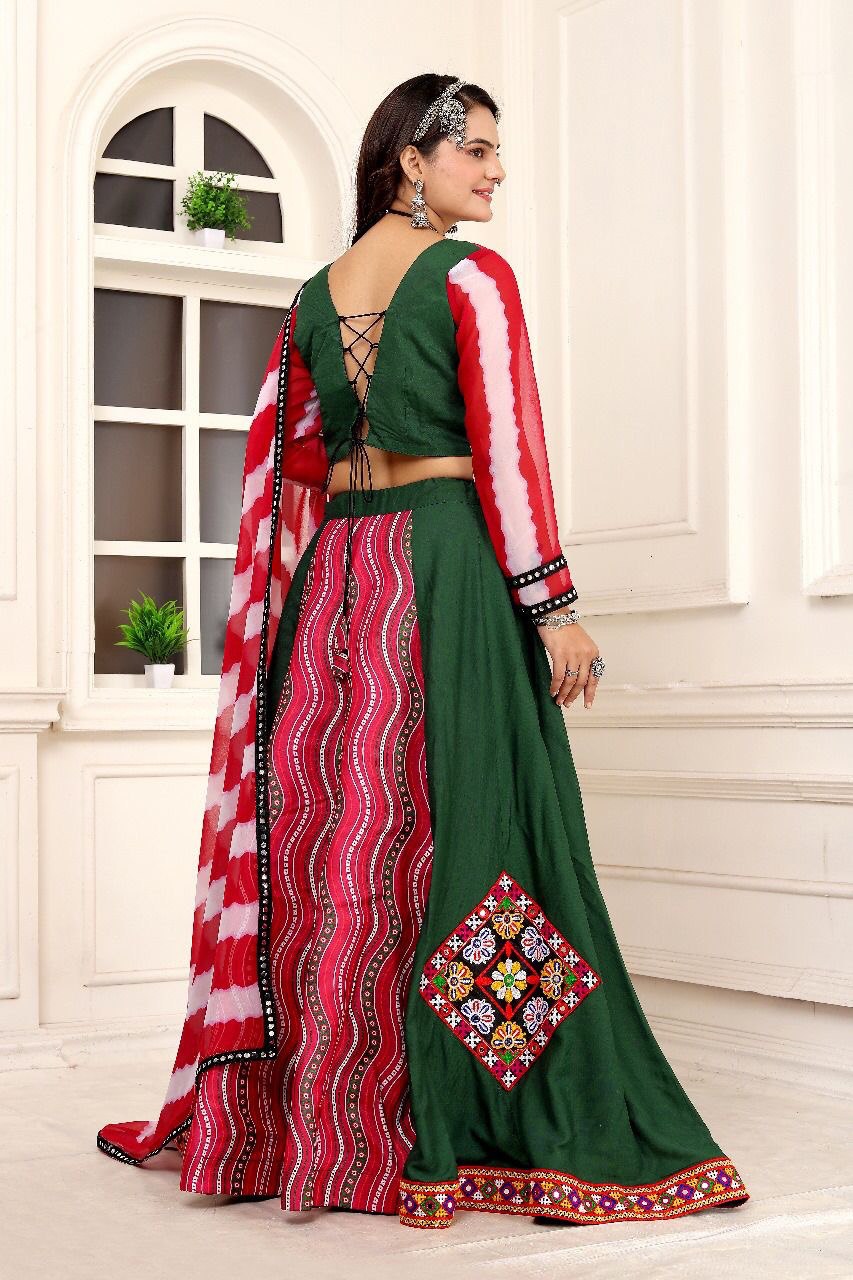 Traditional  Ready To Wear Cotton Lehenga Choli Set