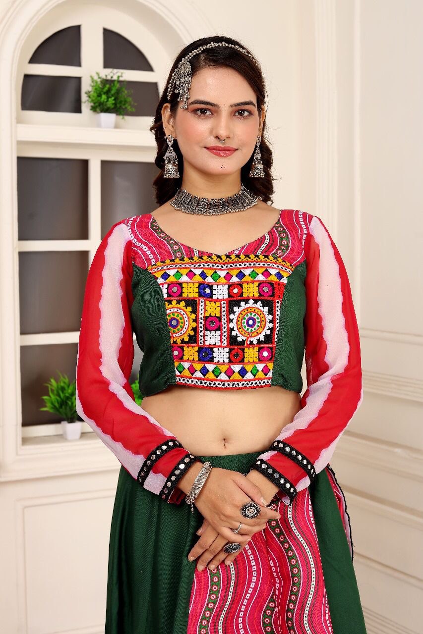 Traditional  Ready To Wear Cotton Lehenga Choli Set