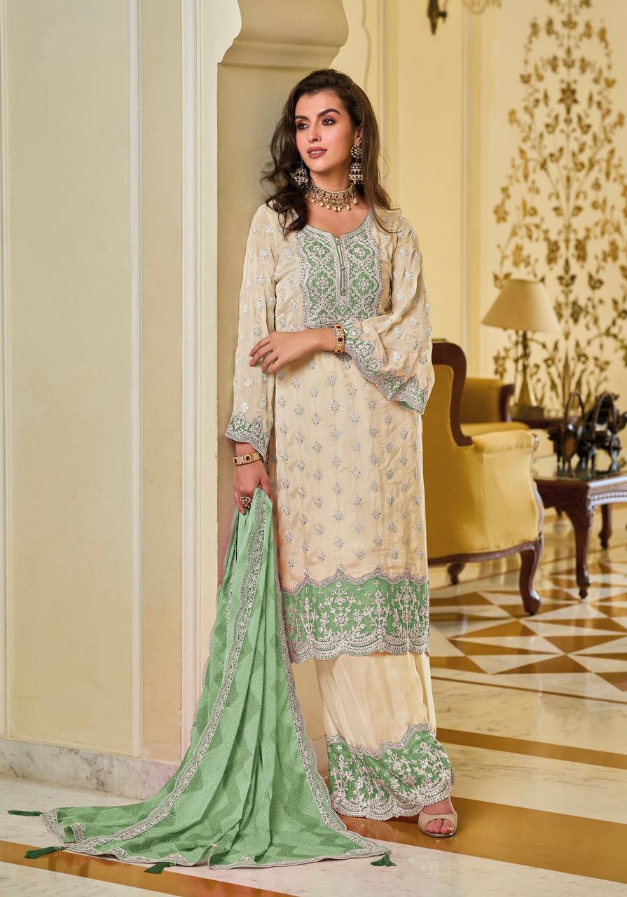 New Designer Heavy Faux Georgette Pakistani Kurta Suit Set