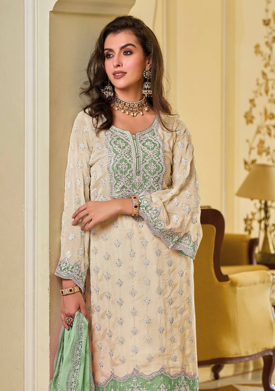 New Designer Heavy Faux Georgette Pakistani Kurta Suit Set