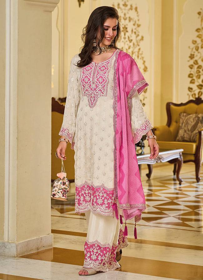 New Designer Heavy Faux Georgette Pakistani Kurta Suit Set