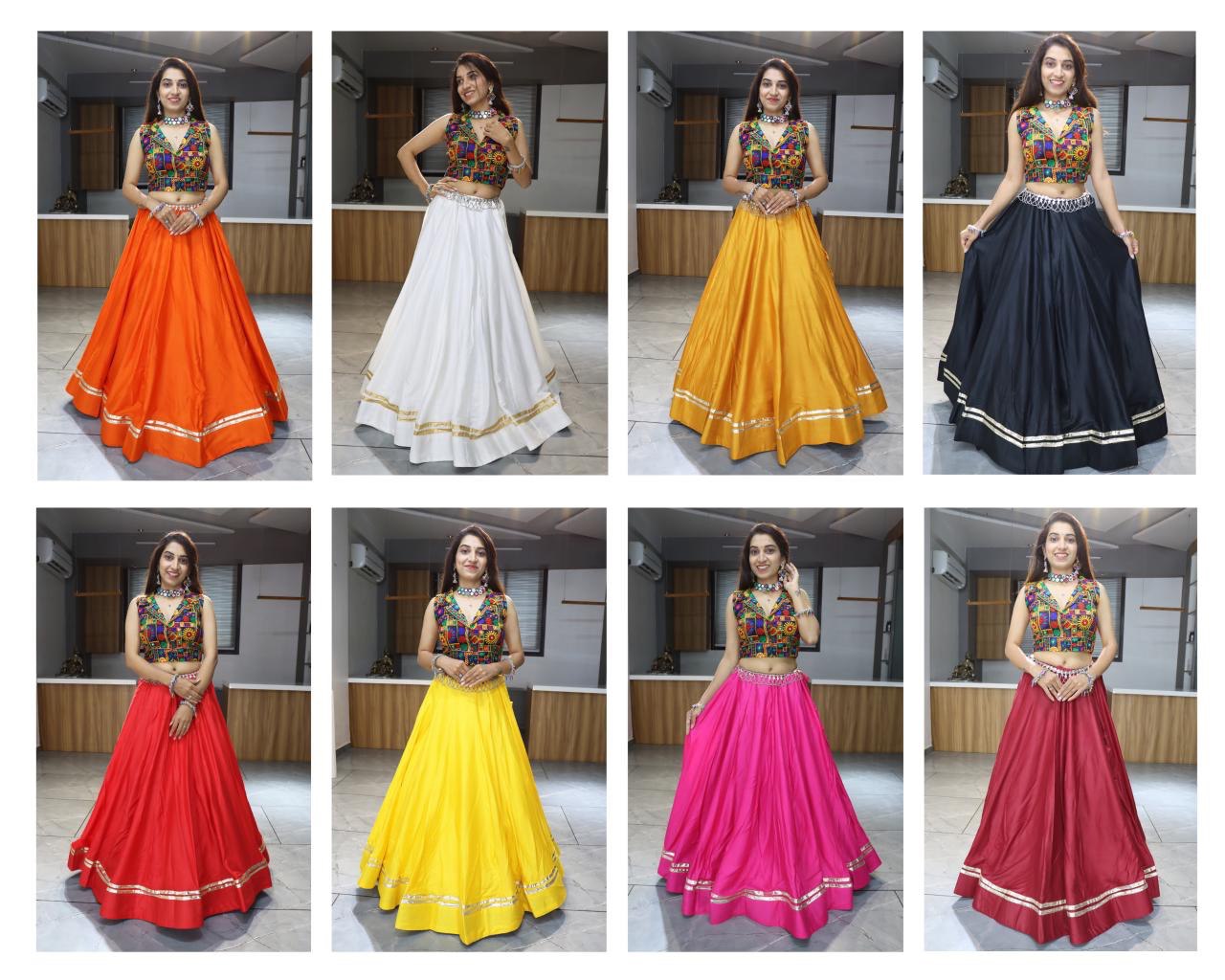 Ethnic Women Pure Rayon Cotton Navratri Wear Lehenga Choli Set