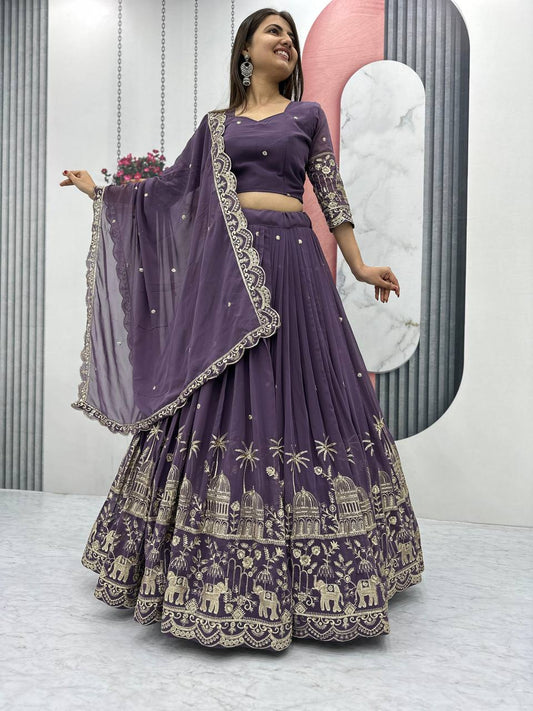 Festival Ready-to-Wear Lehenga Choli Set with Heavy Embroidery Sequence Work