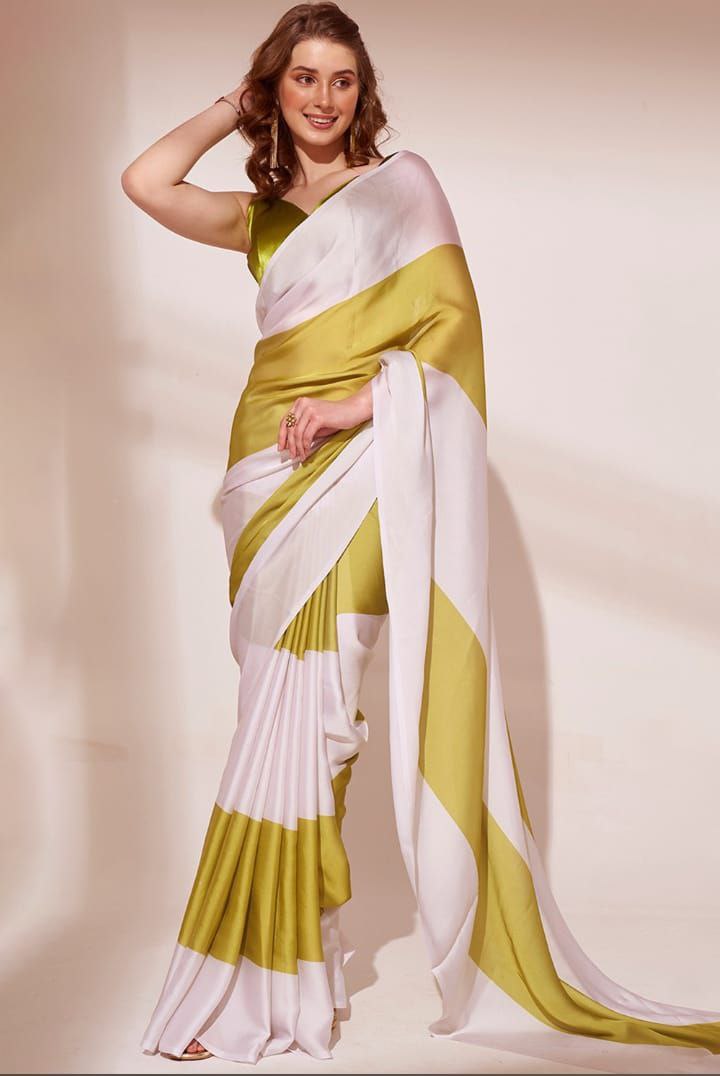 Luxurious Digital Printed Japan Satin Silk Saree with Blouse