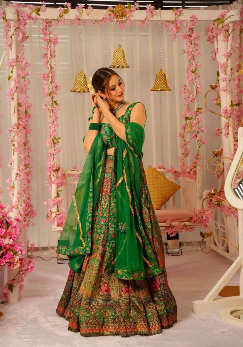 Jimmy Organza Silk Digital Printed Lehenga Choli Set with Dupatta