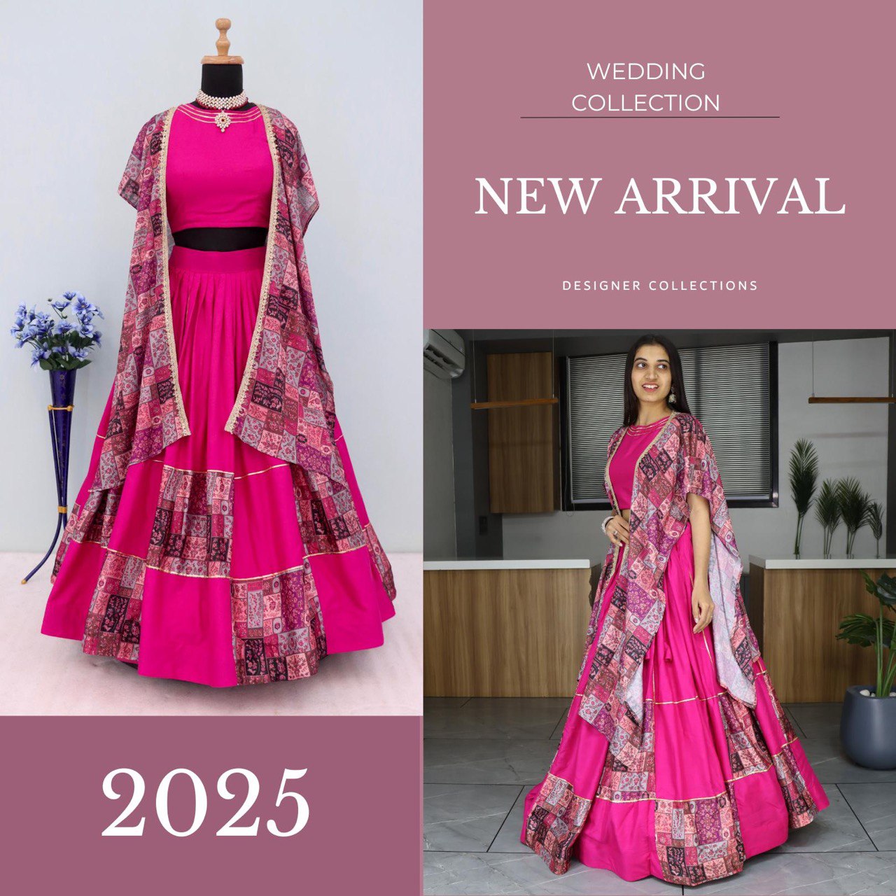 Ethnic Women Rayon Cotton Fully Stitched Lehenga Choli Set with Shrug