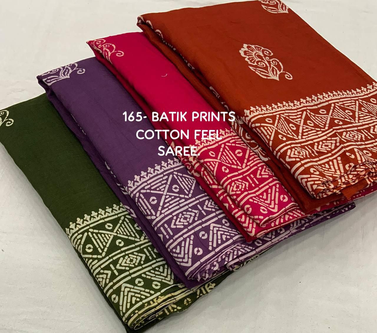 Soft Cotton Batik Print Saree with Banarasi Tie-Dye Blouse