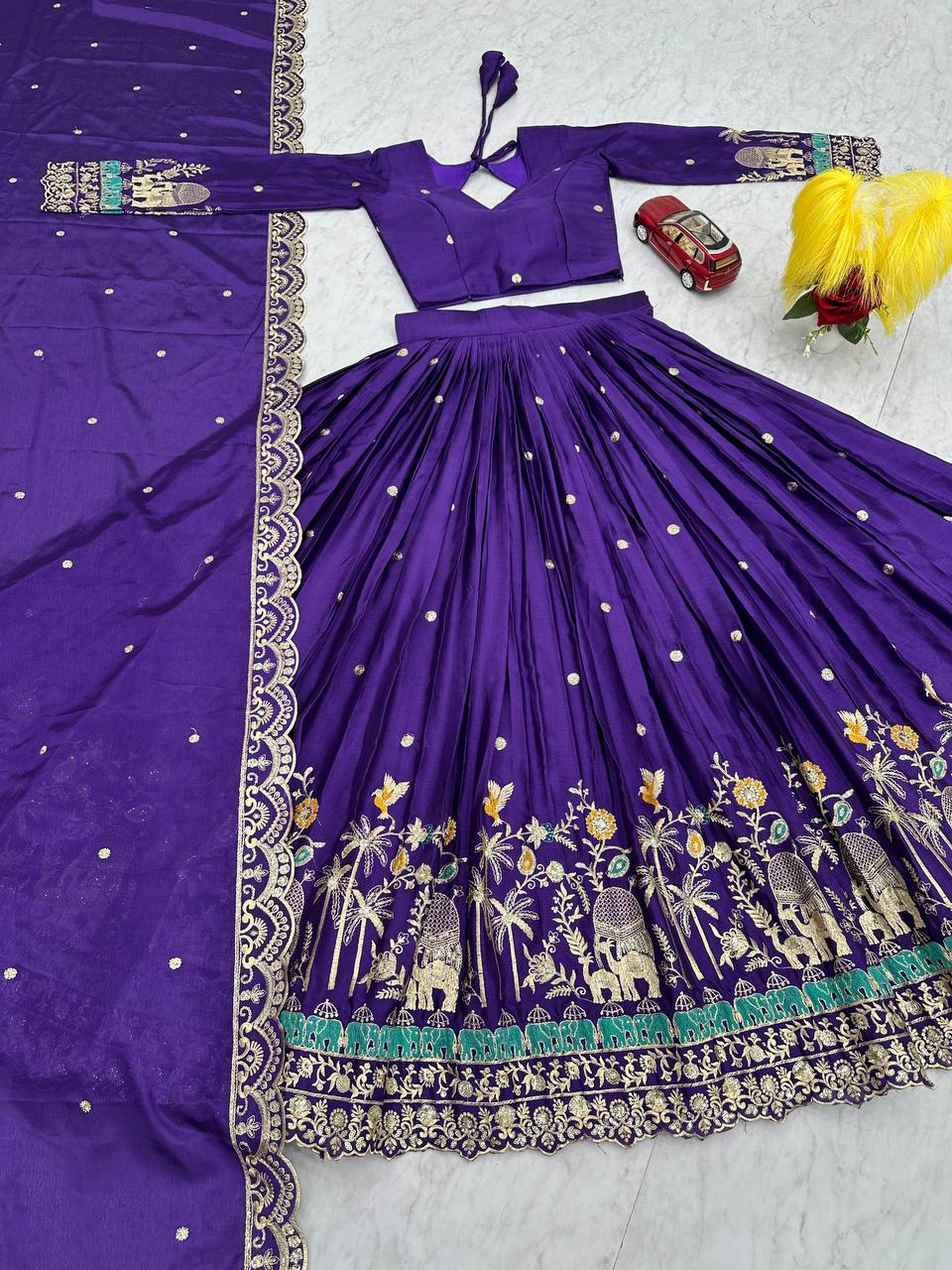 Elegant Festival Special Chinon Lehenga Choli Set