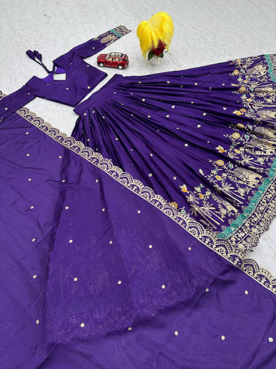 Elegant Festival Special Chinon Lehenga Choli Set