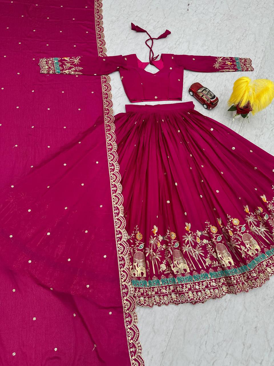 Elegant Festival Special Chinon Lehenga Choli Set