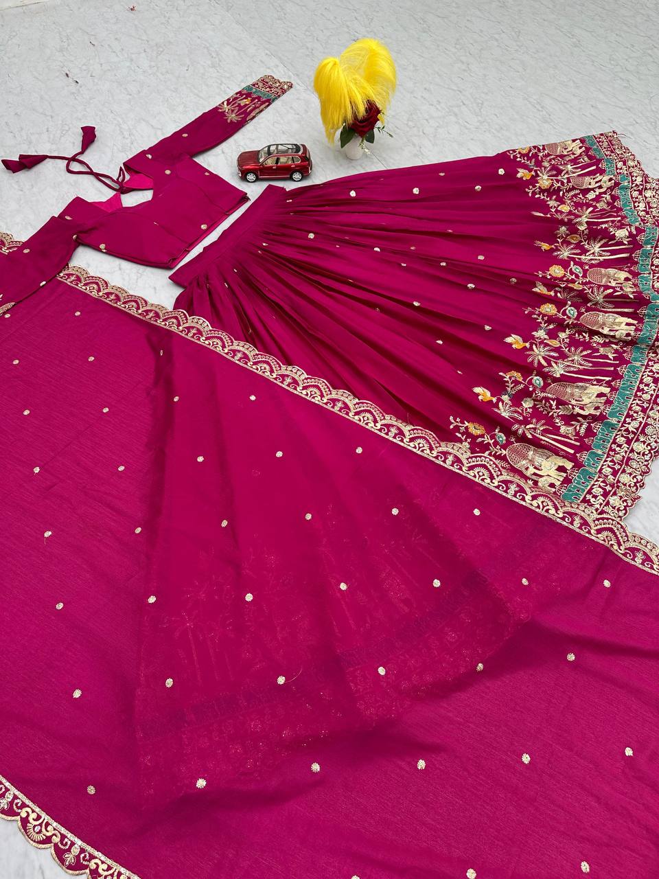 Elegant Festival Special Chinon Lehenga Choli Set