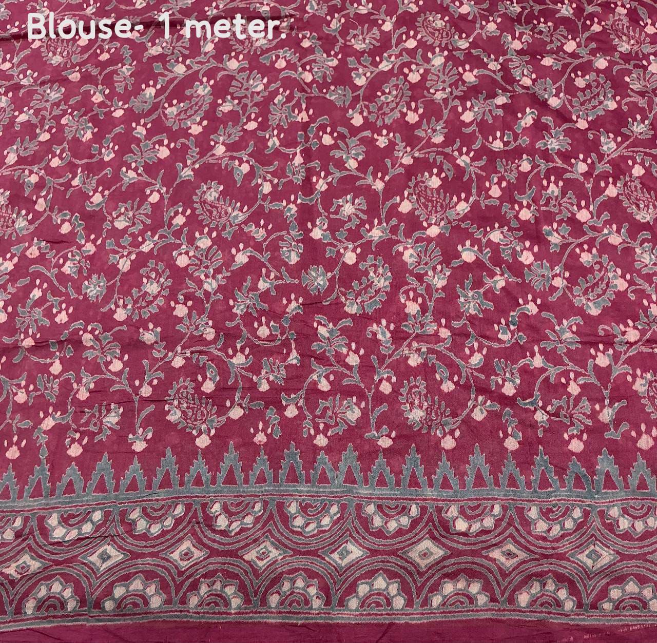 New Fancy Hand Bandhej Shibori Pure Chanderi Cotton Saree with Block Print Blouse