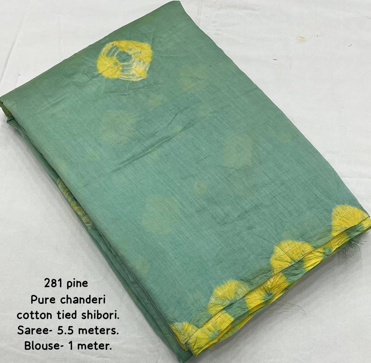 New Fancy Hand Bandhej Shibori Pure Chanderi Cotton Saree with Block Print Blouse