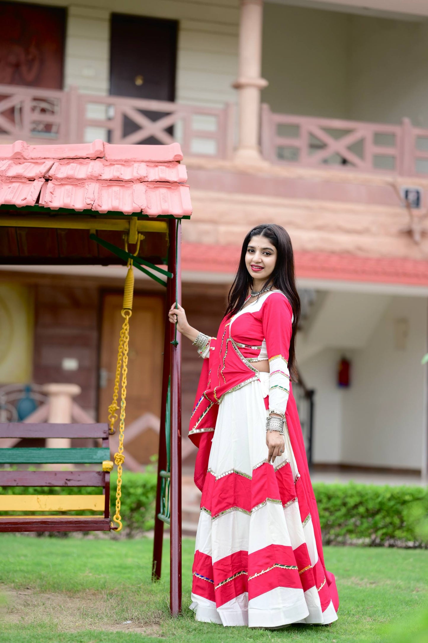 Navratri Special  Rayon Cotton Ready to Wear Lehenga Choli Set