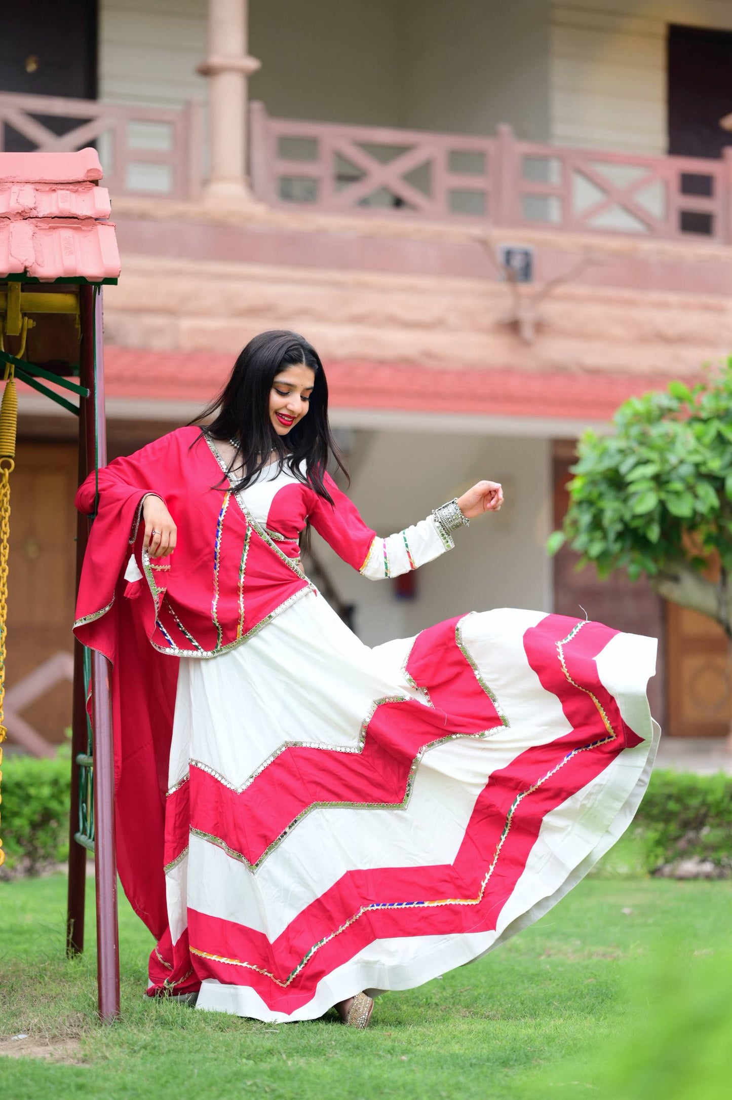 Navratri Special  Rayon Cotton Ready to Wear Lehenga Choli Set