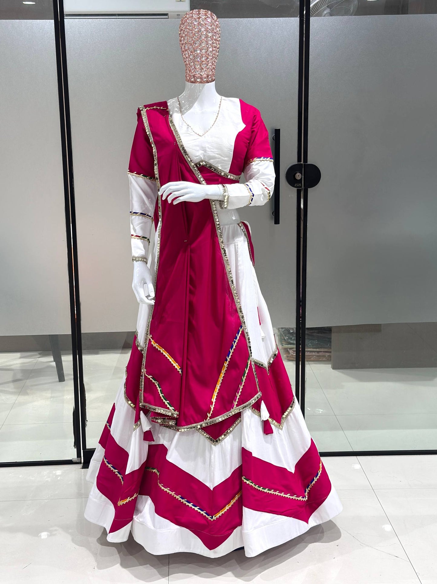 Navratri Special  Rayon Cotton Ready to Wear Lehenga Choli Set