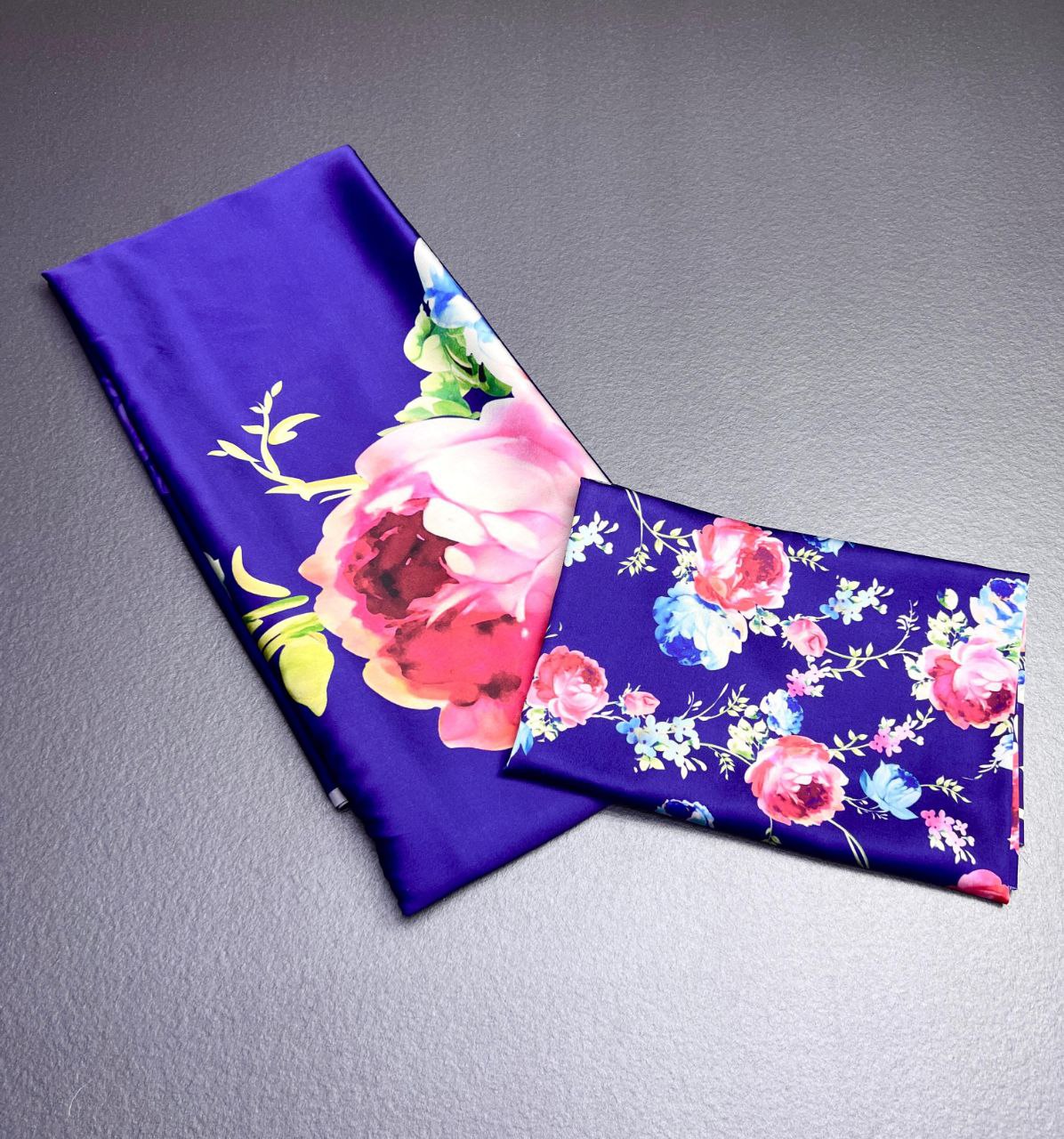 Floral Digital Print Original Japan Satin Saree with Blouse Piece