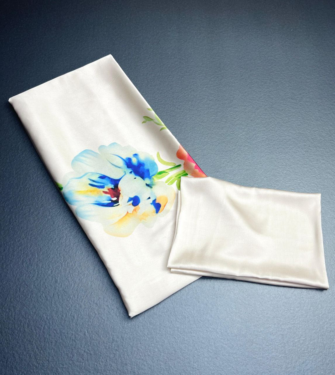 Floral Digital Print Original Japan Satin Saree with Blouse Piece