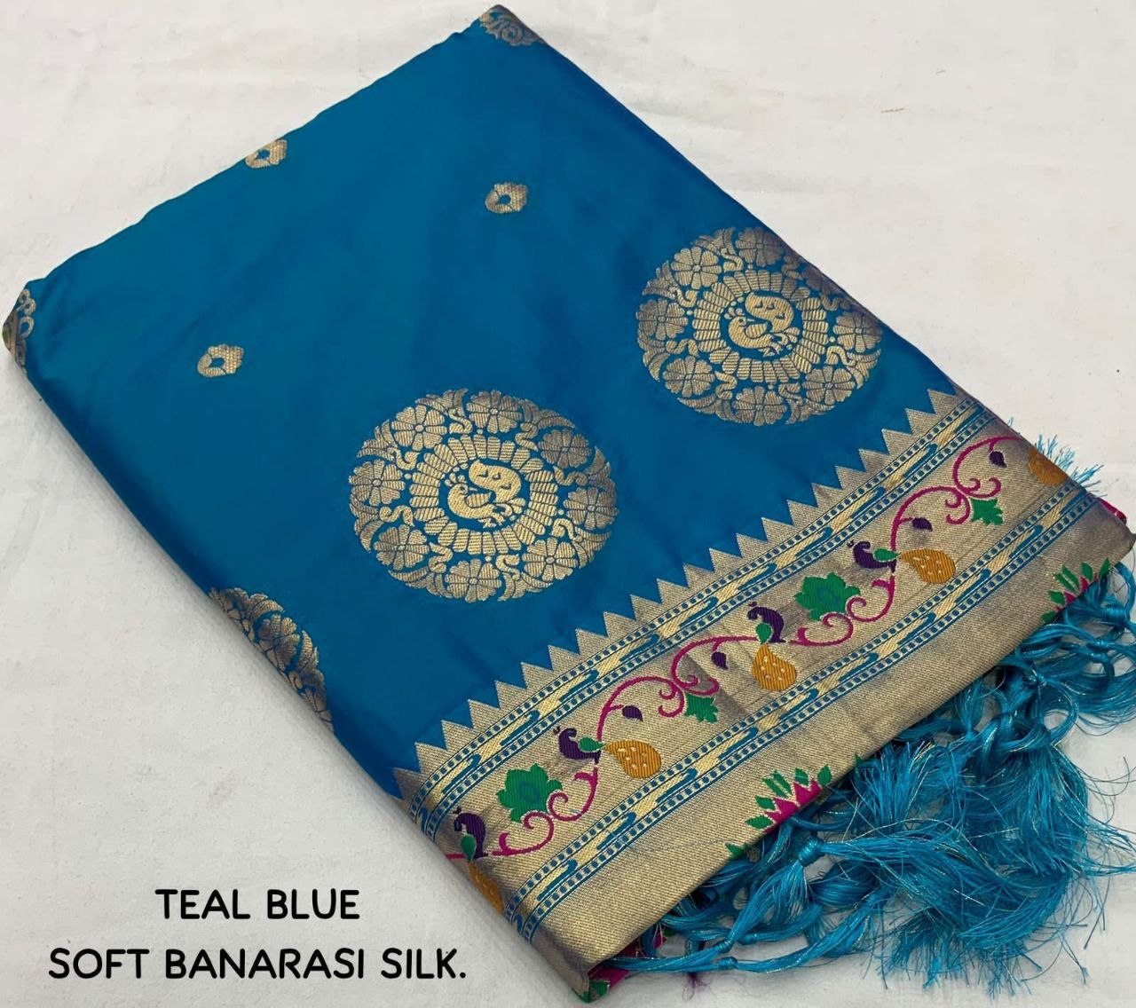 Elegant Traditional Soft Banarasi Silk Saree with Zari Woven Blouse
