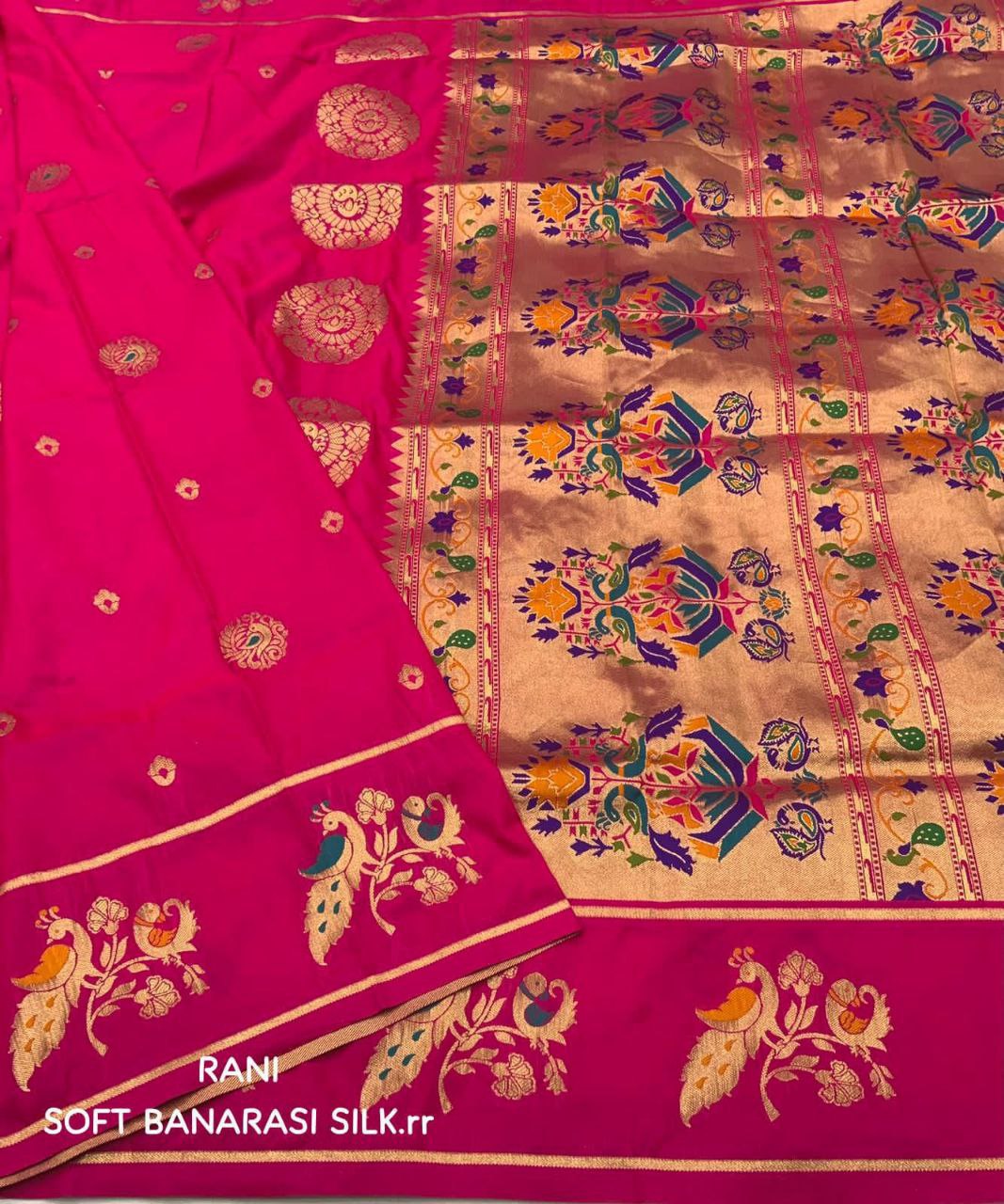 Elegant Traditional Soft Banarasi Silk Saree with Zari Woven Blouse
