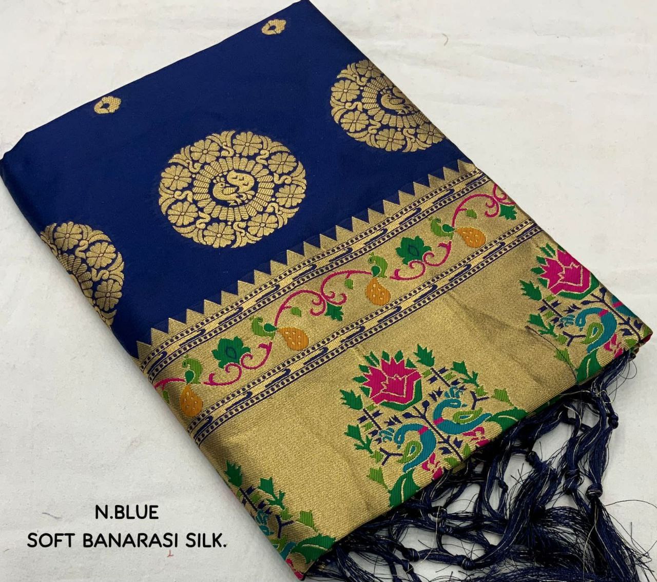 Elegant Traditional Soft Banarasi Silk Saree with Zari Woven Blouse