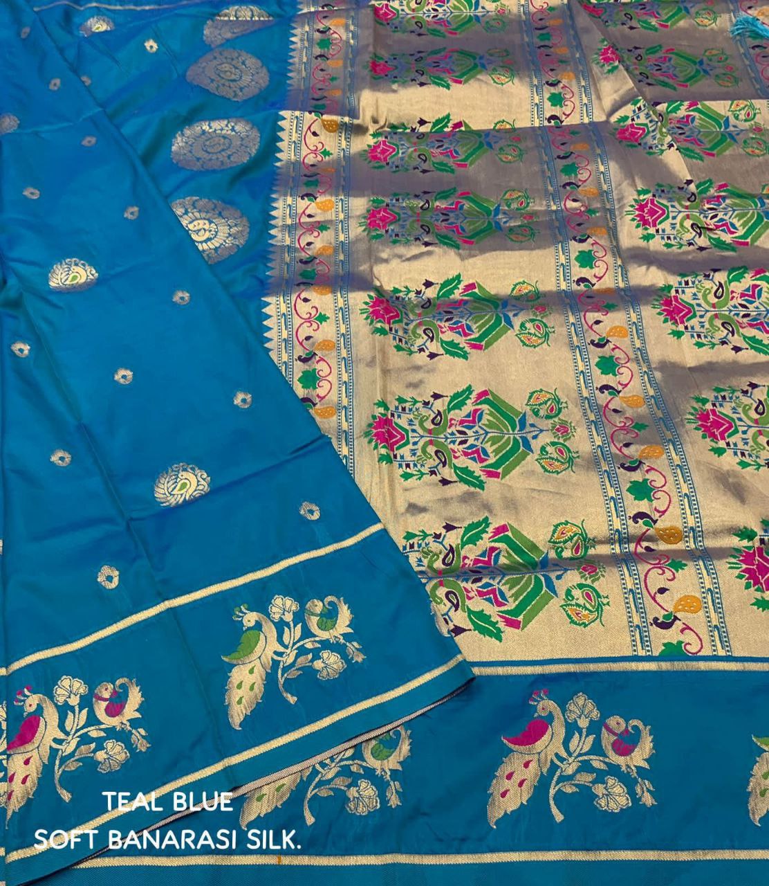 Elegant Traditional Soft Banarasi Silk Saree with Zari Woven Blouse