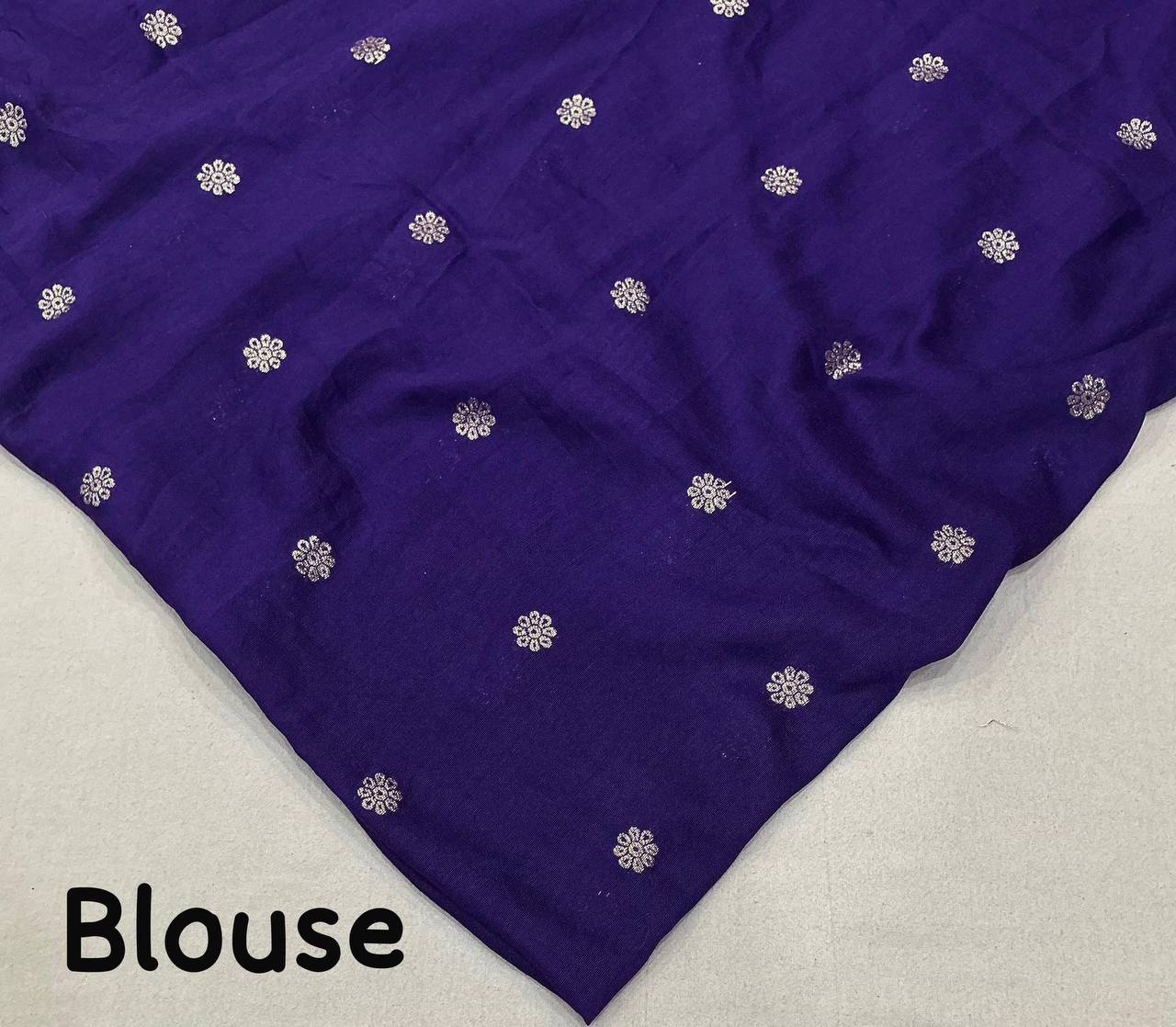 Women's Pure Viscose Cotton Crape Zari Woven Traditional Bandhani Gharchola Saree WIth Blouse