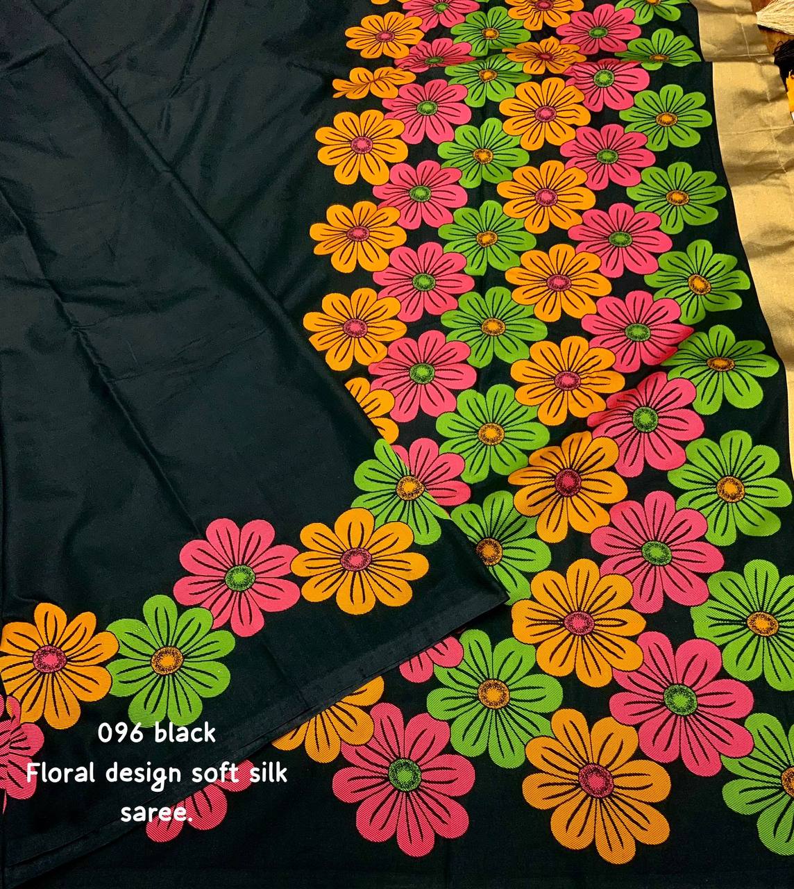 Elegant Soft Silk Floral Woven Saree with Blouse