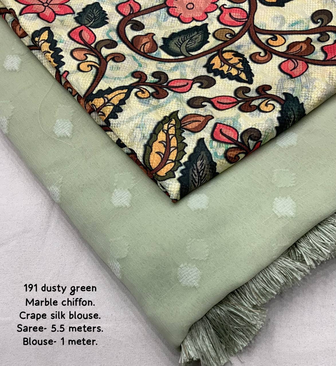 Bubble Chiffon Woven Butti Design Saree with Digital Printed Blouse