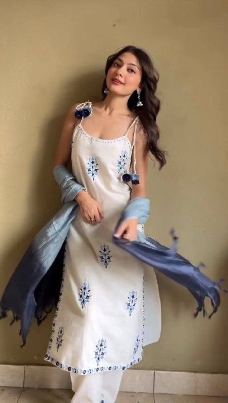 Designer Pure Cotton Spaghetti Kurti Top & Pant with Kota Doria Dupatta | Traditional, Festival & Office Wear Set