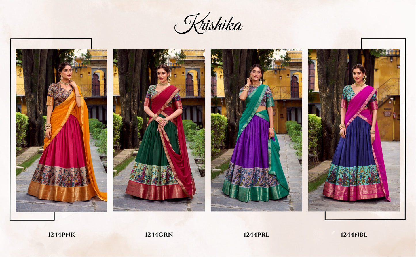 🌷Elegant Zari Weaving Work Aastha Silk Lehenga Choli Set