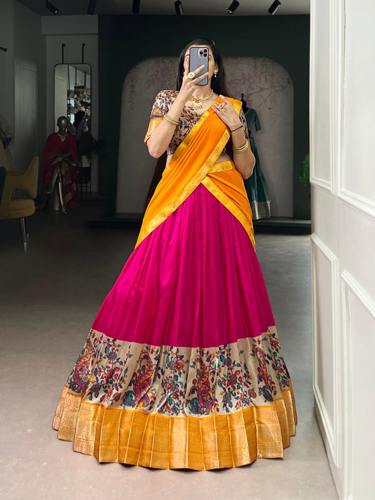 Aastha Silk Printed Zari Weaving Lehenga Choli with Georgette Dupatta