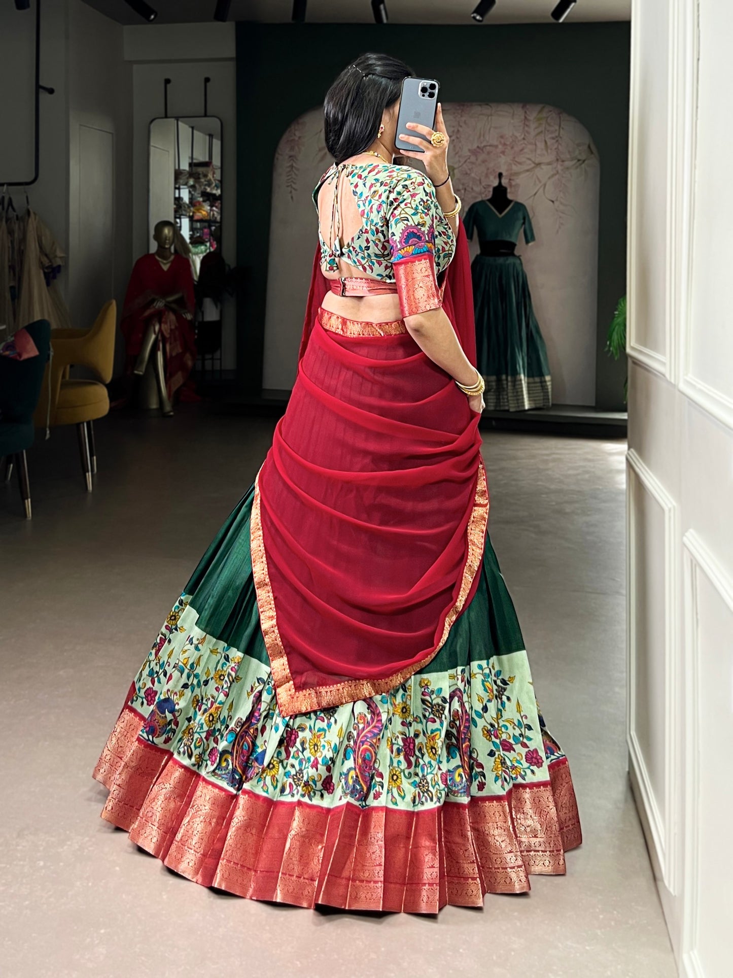 Aastha Silk Printed Zari Weaving Lehenga Choli with Georgette Dupatta