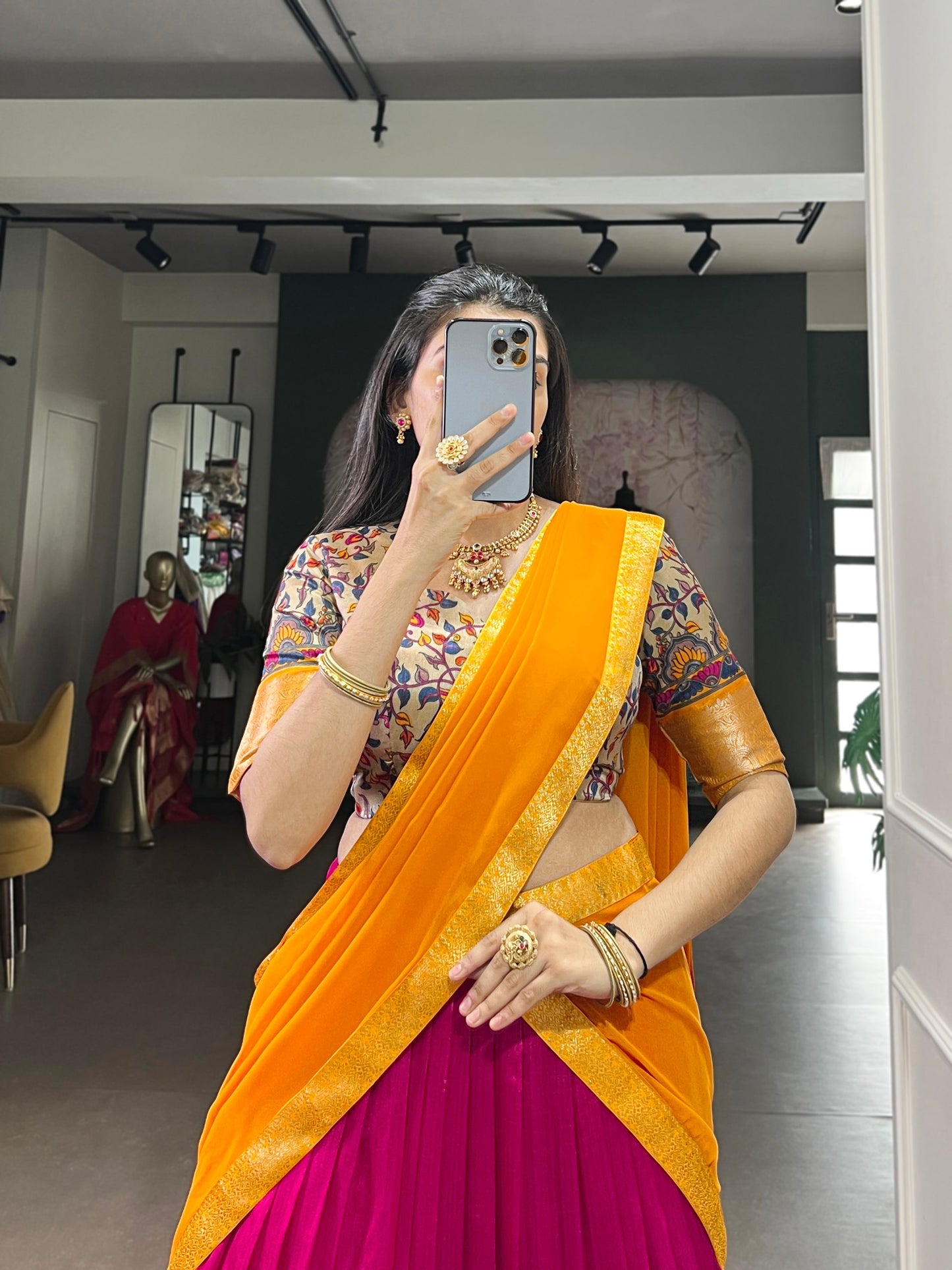 Aastha Silk Printed Zari Weaving Lehenga Choli with Georgette Dupatta