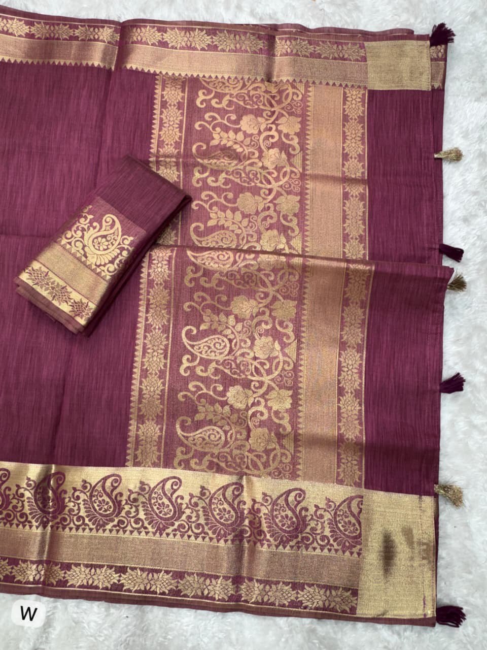 Casual Wear Assam Silk Saree with Zari Weaving Jacquard Border & Unstitched Blouse