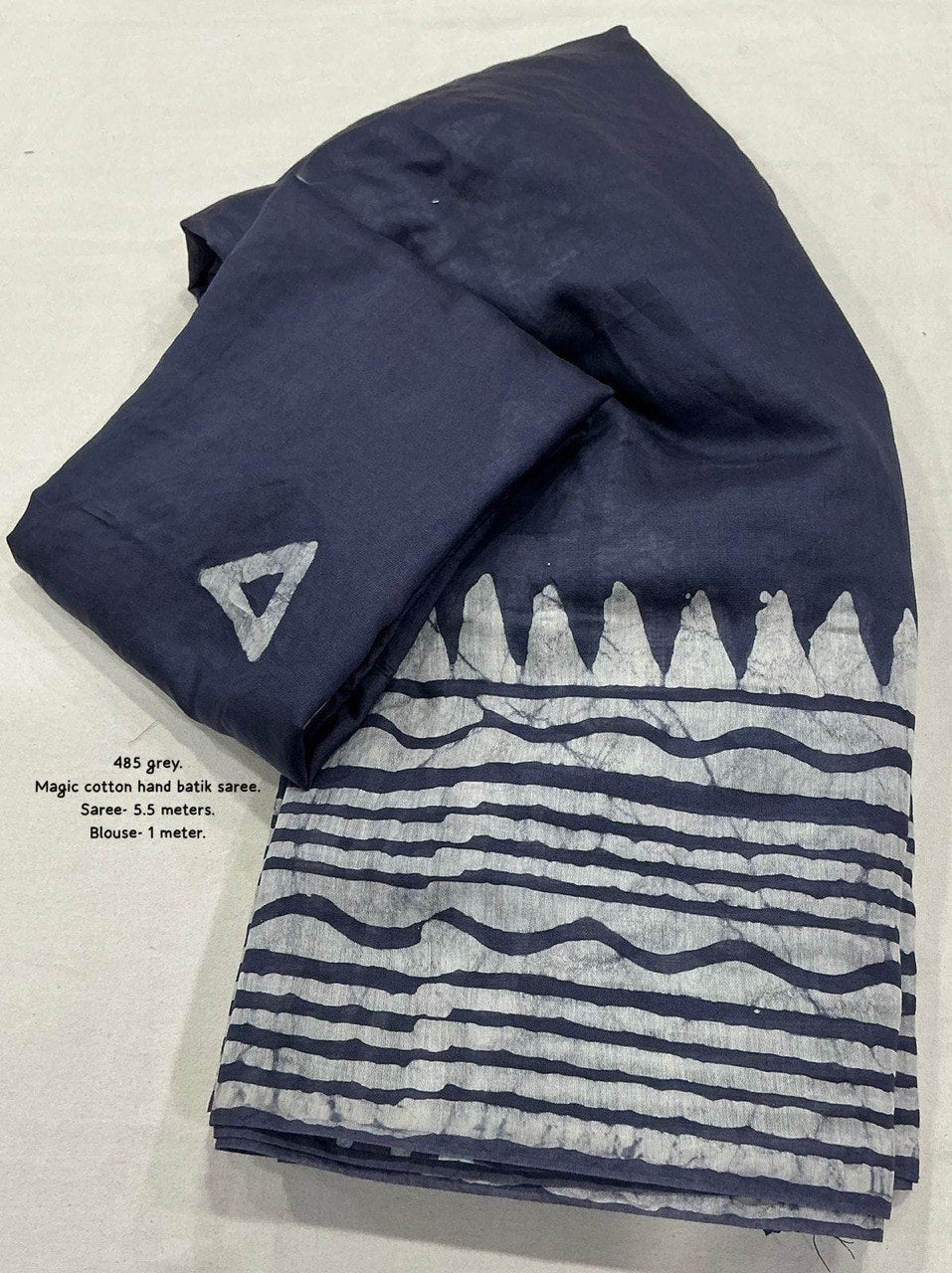 Pure Chanderi Cotton Gala Style Prints Batik Saree with Blouse