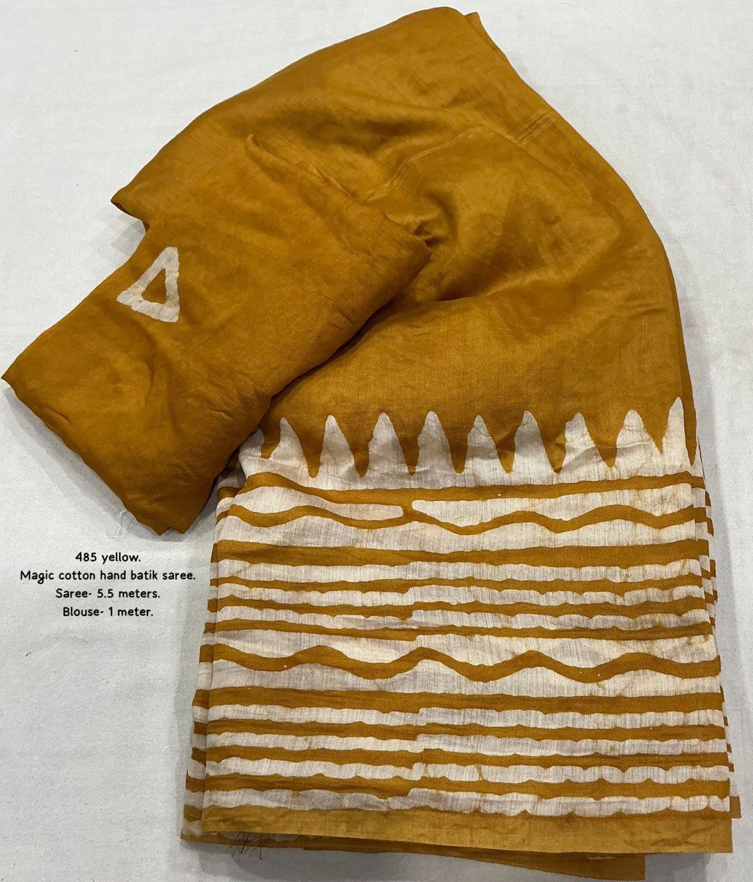 Pure Chanderi Cotton Gala Style Prints Batik Saree with Blouse