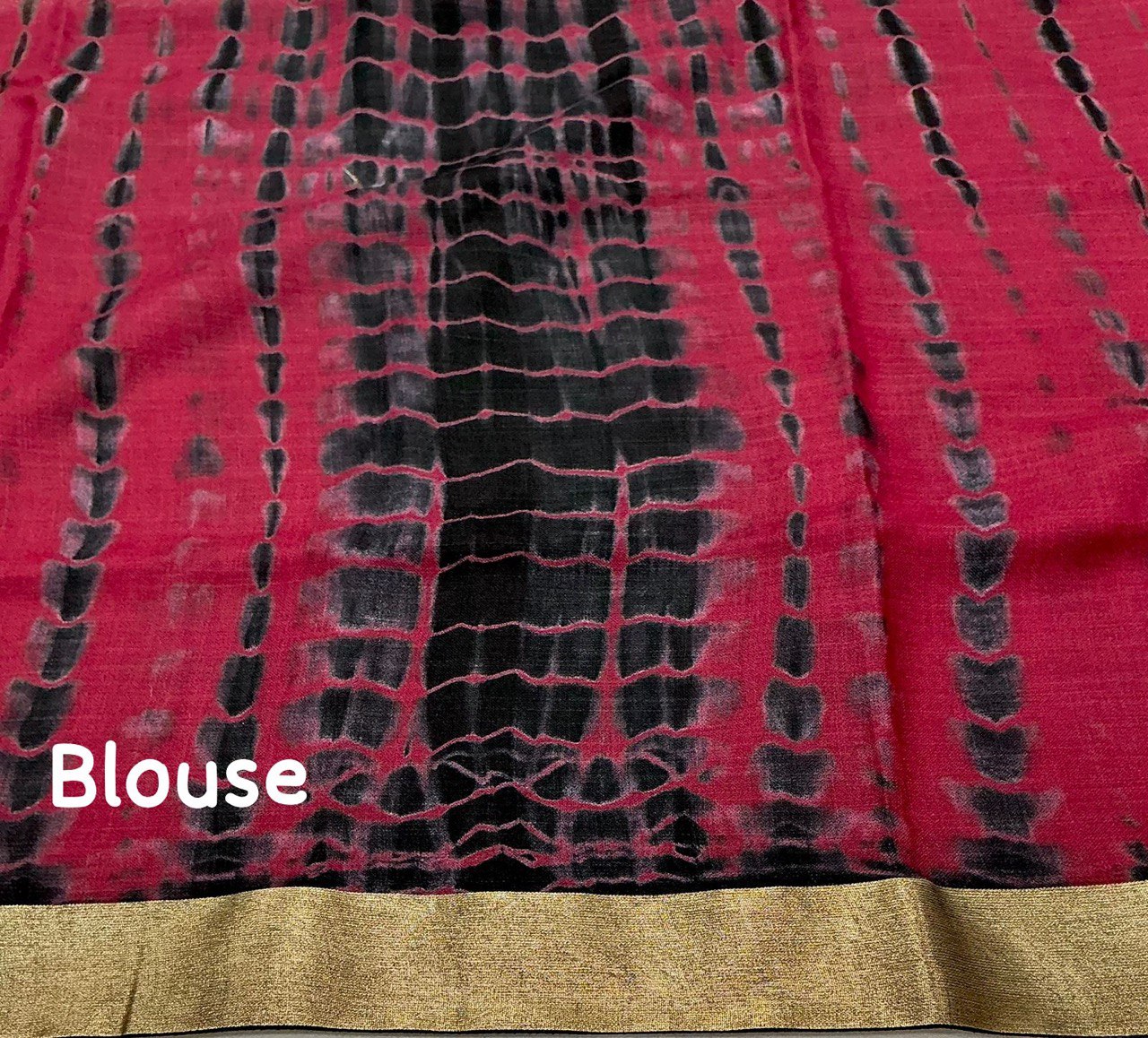 Hand-Painted Bird Art Pure Linen Handcrafted Saree with Contrast Shibori Blouse