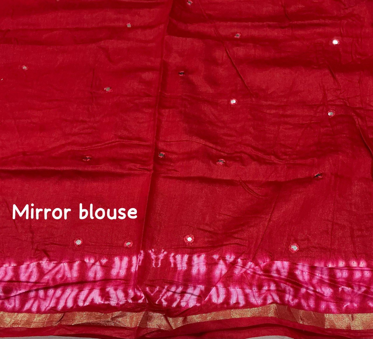 Pure Chanderi Cotton Hand-Tied Bandhani Saree with Blouse